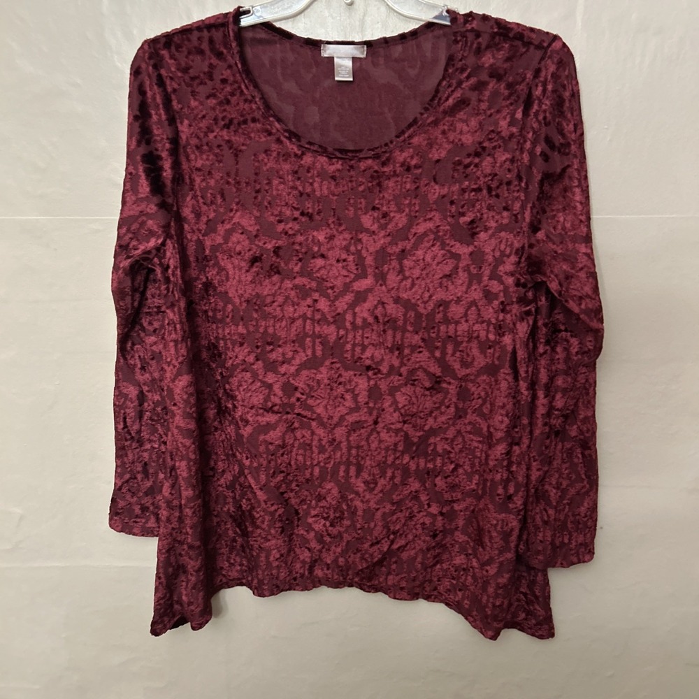 White Swan XXL Burgundy Burnout Top Holidays
